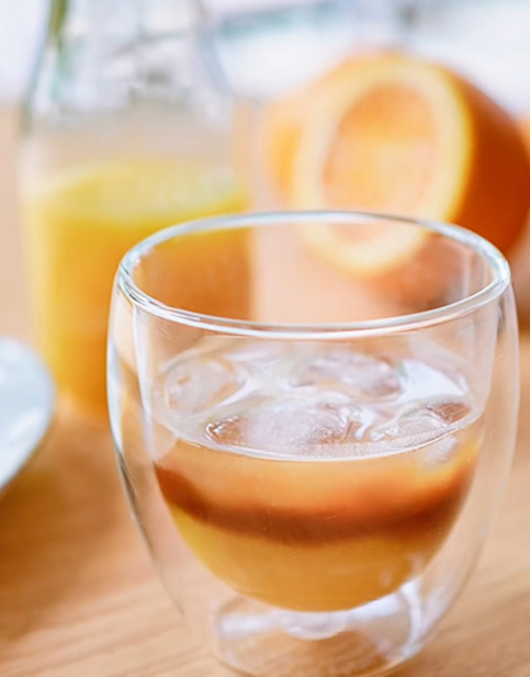 Rezept Espresso auf Eis mit Orangensaft