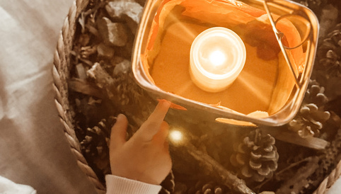 Humana DIY Upcycling Herbstwindlicht Basteln mit Kindern