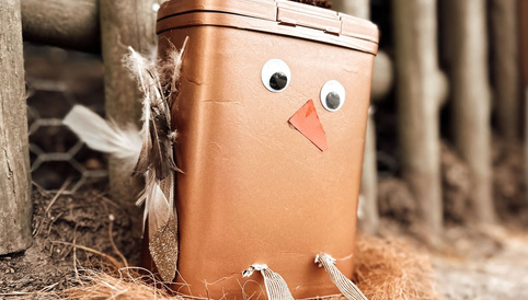 Humana DIY Upcycling Kantenhocker Basteln mit Kindern