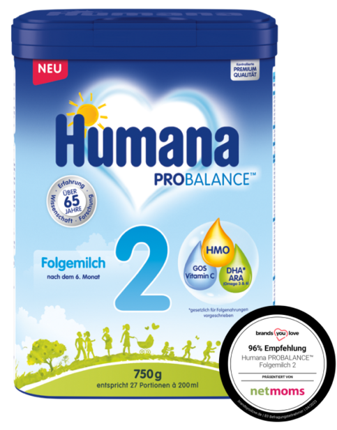 Humana Folgemilch 2 750 g netmoms