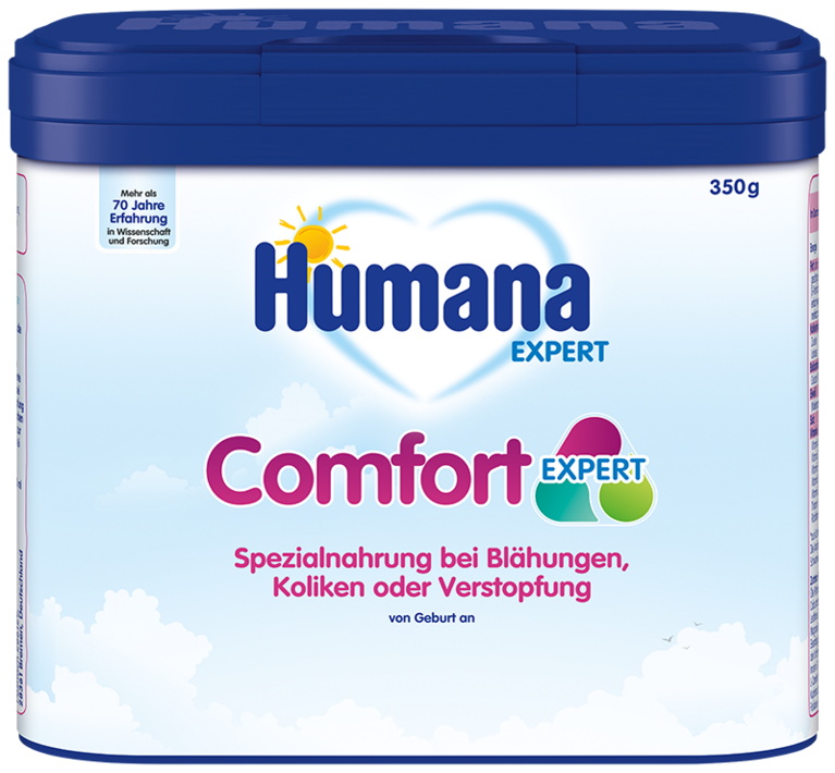 Humana Expert Comfort, 350 g, Spezialnahrung zur Linderung von Blähungen, Koliken oder Verstopfung bei Säuglingen.